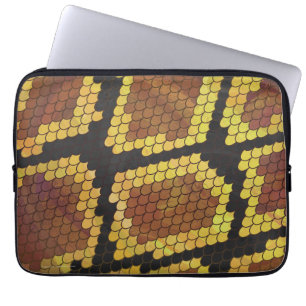 Funda Para Portátil Impresión de Snack Brown y Gold