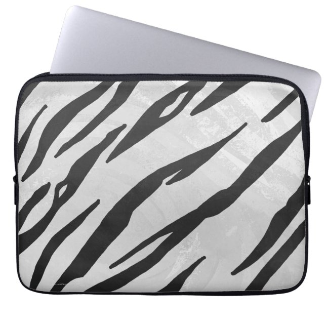 Funda Para Portátil Impresión de tigre en blanco y negro (Frente)