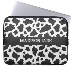 Funda Para Portátil Impresión de vaca Monograma mínimo de animales