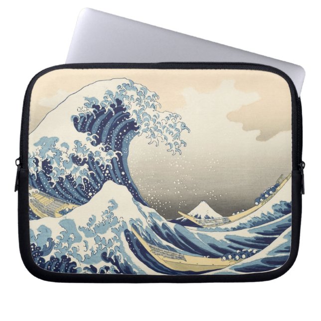 Funda Para Portátil Impresión de Woodblock de Katsushika Hokusai (Frente)