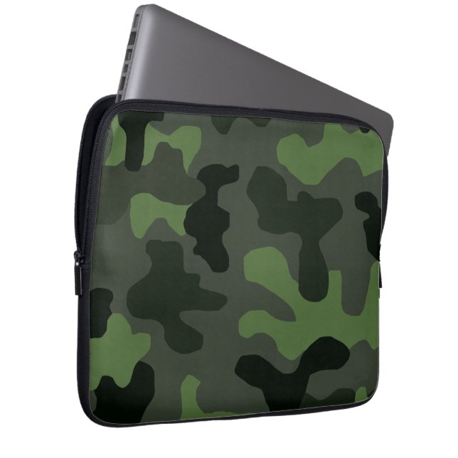 Funda Para Portátil Impresión del camuflaje verde oscuro gris n.º 14 (Anverso derecho)
