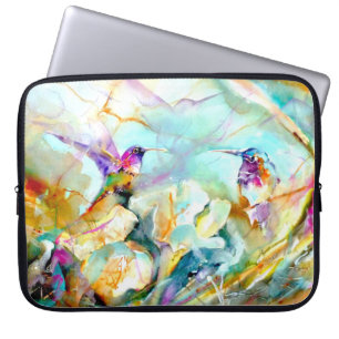 Funda Para Portátil "Impresión del colibrí del saludo del amanecer"
