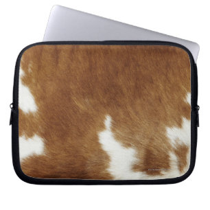 Funda Para Portátil Impresión del piel de vaca de Brown