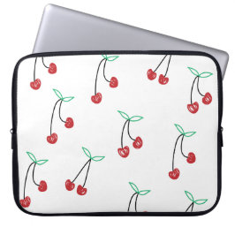 Funda Para Portátil Impresión femenina linda de la cereza