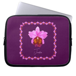 Funda Para Portátil Impresión personalizada de Cattleya Orchid