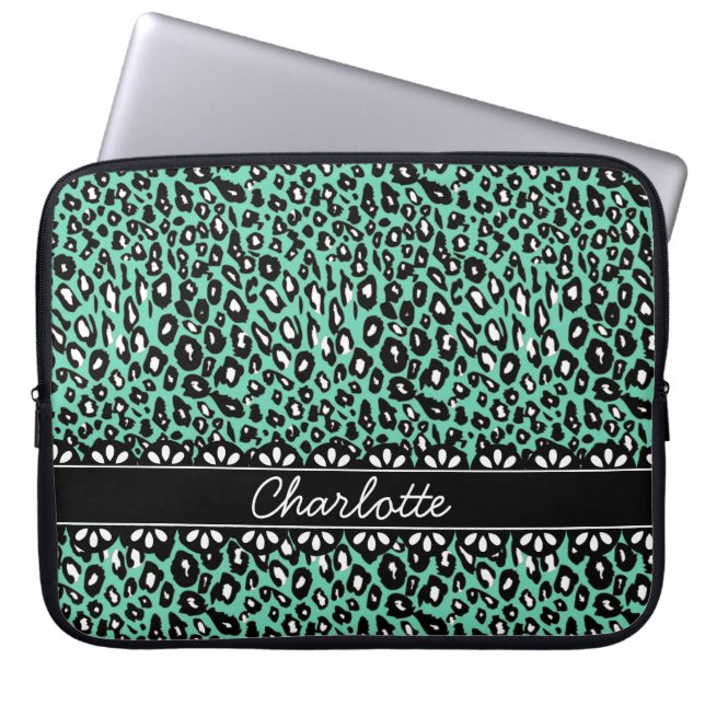 Funda Para Portátil Impresión y encaje de leopardo de la Fábrica de la (Frente)