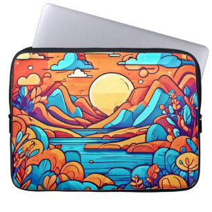 Funda Para Portátil Impresionante bosque caricaturista arcoiris