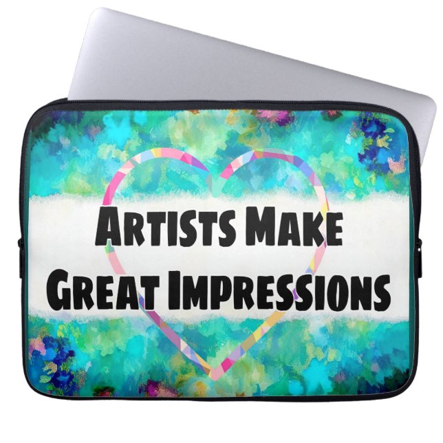 Funda Para Portátil Impresionante cita artística orgulloso artista (Frente)