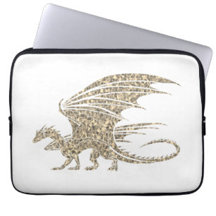 Funda Para Portátil Impresionante dragón dorado de mosaico