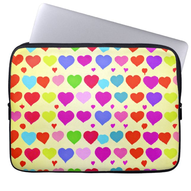 Funda Para Portátil Impresionante patrón de amor vibrante (Frente)
