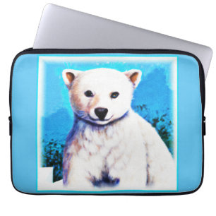 Funda Para Portátil Impresionante pintura de un cubo de oso polar. ¡Ha