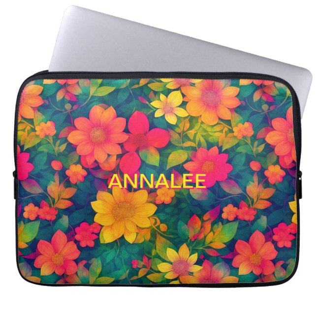 Funda Para Portátil Impresiones de flores rojas deliciosas (Frente)