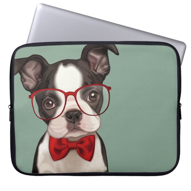 Funda Para Portátil Inconformista Boston Terrier (Frente)