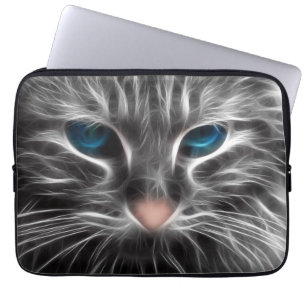 Funda Para Portátil Increíble Cara de Gato de Ojos Azules