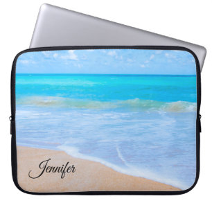 Funda Para Portátil Increíble foto de escena tropical de playa