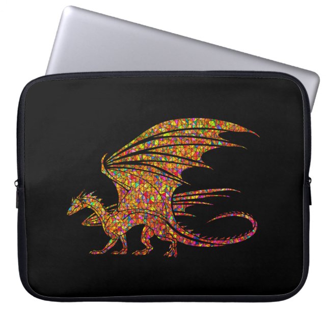 Funda Para Portátil Incríble Dragón Mosaico  (Frente)