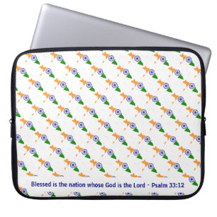 Funda Para Portátil INDIA Psalm 33:12 Blessed Nation Laptop