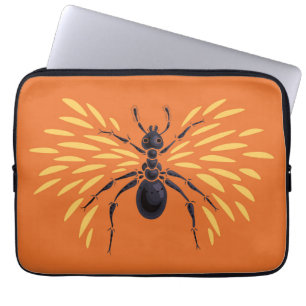 Funda Para Portátil Indice de arte de la hormiga Lover Naranja Entomol