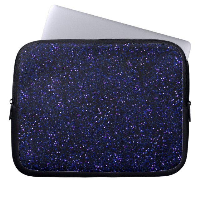 Funda Para Portátil Indigo Blue Starry Midnight Glitter (Frente)