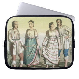 Funda Para Portátil Indios de Michoacan en el traje tradicional,