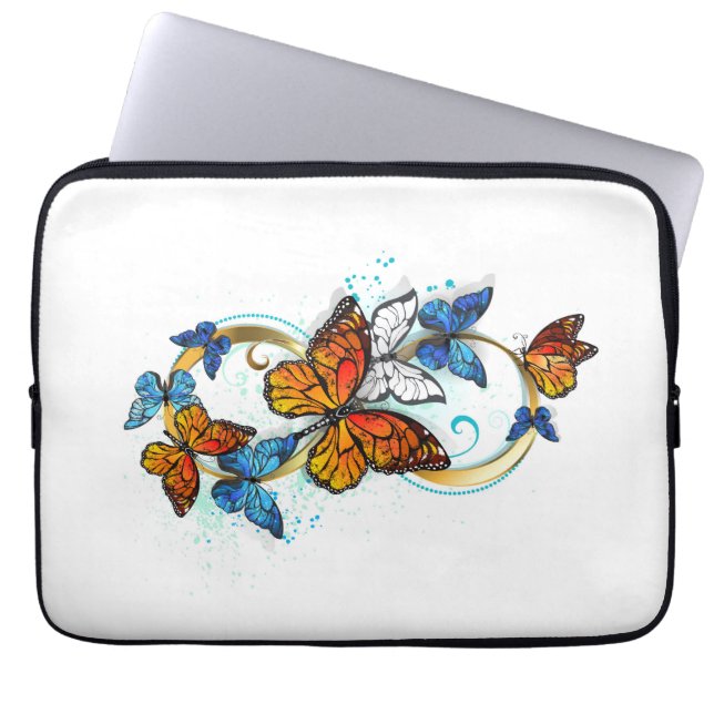 Funda Para Portátil Infinidad de Mariposas Monarca (Frente)
