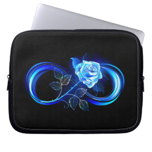 Funda Para Portátil Infinito brillante con rosa azul