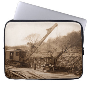Funda Para Portátil Ingeniero de operaciones foto antigua de Shovel No