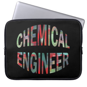 Funda Para Portátil Ingeniero Químico en Texto Abultado
