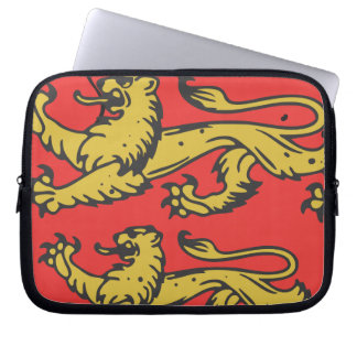 Funda Para Portátil Inglaterra Tres leones Escudo de madera