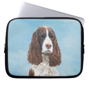 Funda Para Portátil Inglés Springer Spaniel Pintura Original Perro Art
