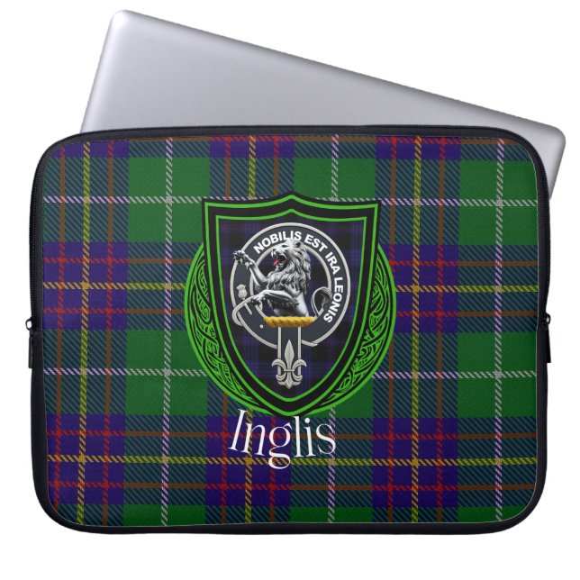 Funda Para Portátil Inglis Scottish Clan Tartan and Crest  (Frente)