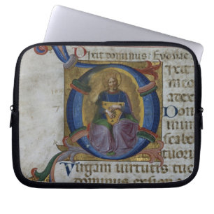 Funda Para Portátil Inicial "D" del ms 531 f.169v Historiated que