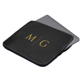 Funda Para Portátil Iníciales Personalizados Modernos Elegantes