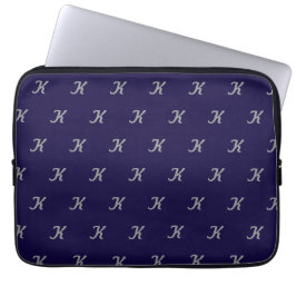 Funda Para Portátil Initial Tablet Case (Navy Blue & Silver)