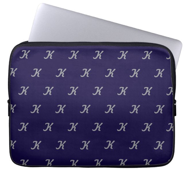 Funda Para Portátil Initial Tablet Case (Navy Blue & Silver) (Frente)