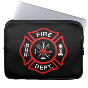 Funda Para Portátil Insignia de bombero roja