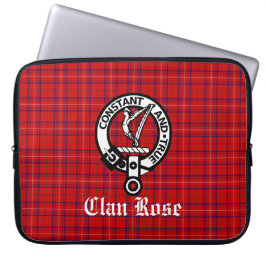Funda Para Portátil Insignia de Rosa de clan Escudo y tartán