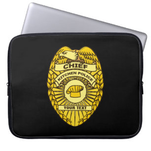 Funda Para Portátil Insignia Del Jefe De La Policía De Cocina