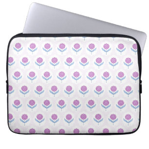 Funda Para Portátil Inspiración de impresión en bloques, patrón floral