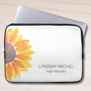 Funda Para Portátil Instructor de Yoga Girasol personalizado