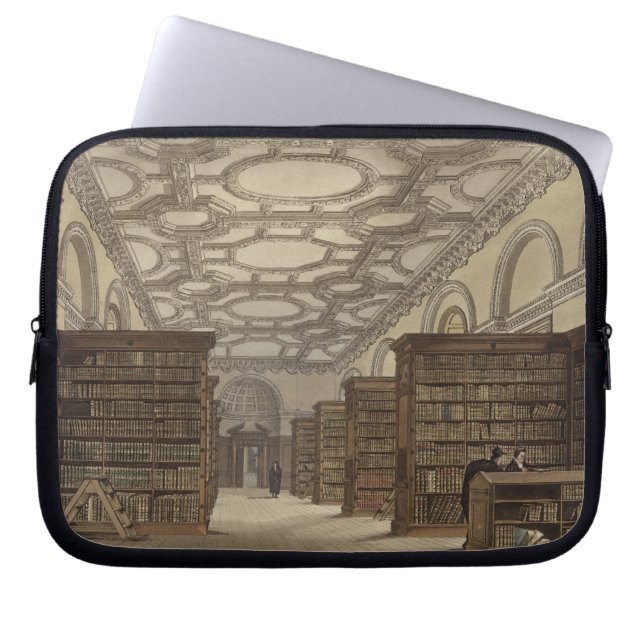 Funda Para Portátil Interior de la biblioteca pública, Cambridge, de (Frente)