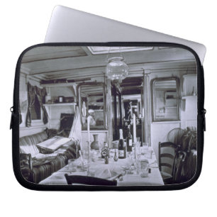 Funda Para Portátil Interior de un barco del Nilo (foto del b&w)