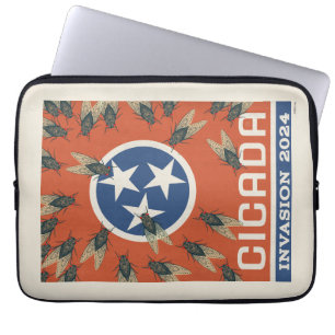 Funda Para Portátil Invasión de Bandera Tennessee Cicada