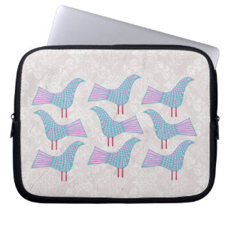 Funda para portátil Ipad de pájaros azules funky
