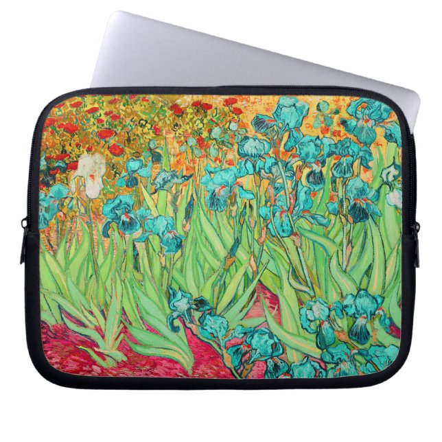 Funda Para Portátil Iris azules de Vincent van Gogh (Frente)