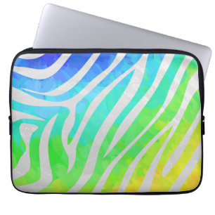 Funda Para Portátil Iris cebra e impresión blanca