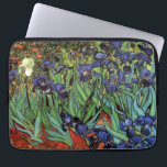 Funda Para Portátil Irises de Vincent van Gogh, Arte de Jardín Vintage<br><div class="desc">Irises (1889) de Vincent van Gogh es un bello arte vintage post impresionsionismo paisaje floral con un jardín con iris morado barbudo cultivado por amapolas naranjas. Una sola flor blanca de iris está floreciendo al borde. Sobre el artista: Vincent Willem van Gogh (1853-1890) fue uno de los pintores más famosos...</div>