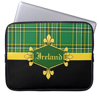 Funda Para Portátil Irlandés National Tartán, Personalizar con nombre