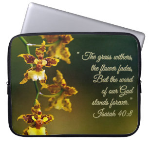 Funda Para Portátil Isaías 40:8 Inspirador