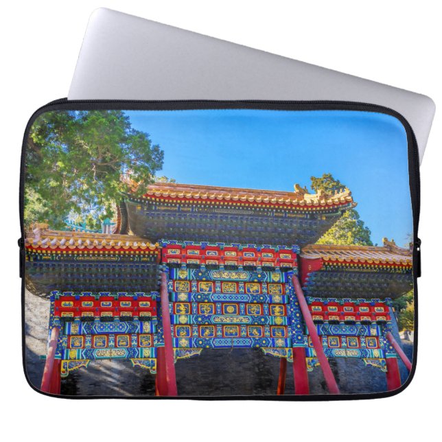 Funda Para Portátil Isla de flores Red Blue Gate (Frente)